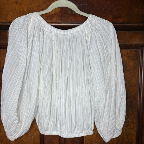 EUC Mes Demoiselles- Aquarella Top in Sky Blue and White. Size US M/L - Picture 6 of 12